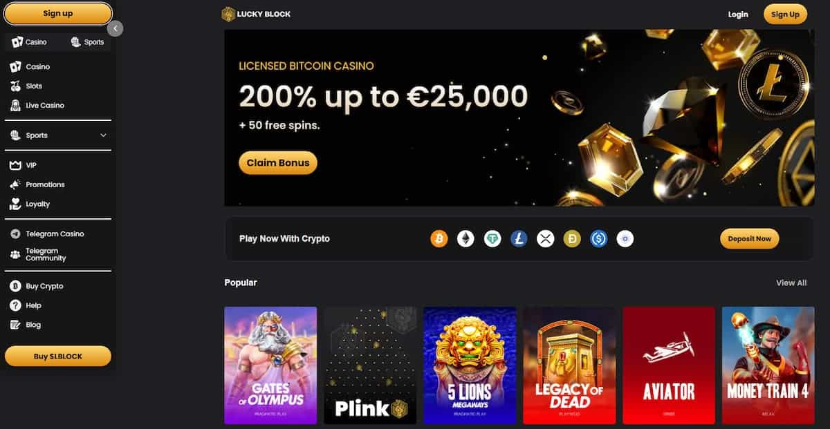 Lucky Block Casino – Beste voor Hoge Bonussen en Crypto
